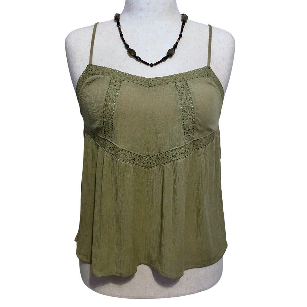Hippie Rose NWT Light Olive Green Tank Top Juniors M